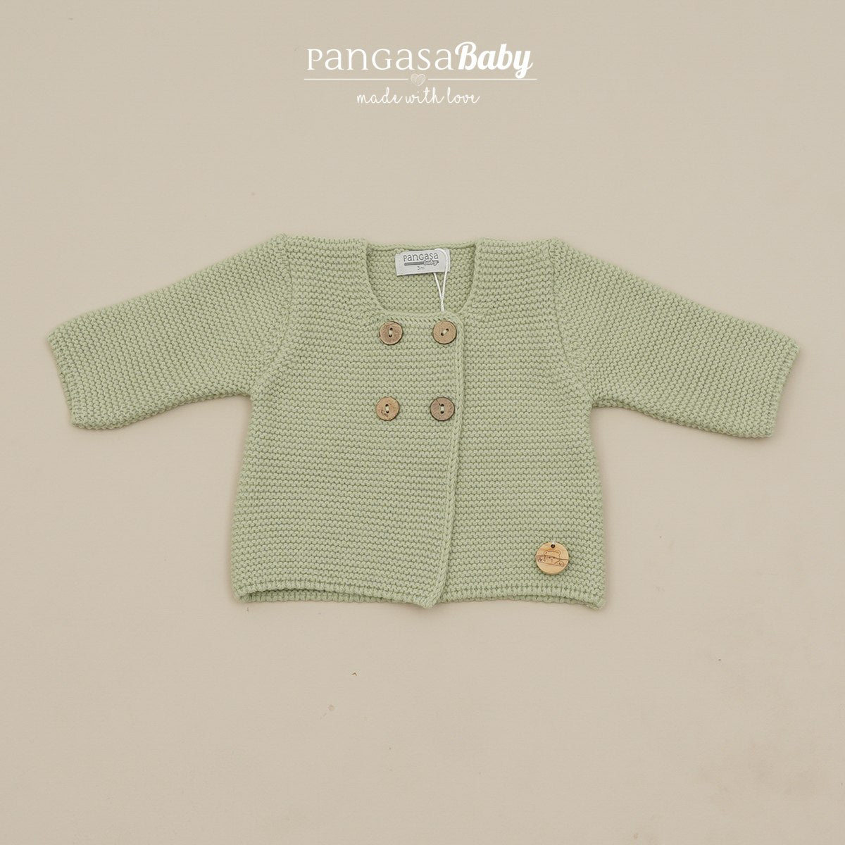 CHAQUETA CRUZADA 4 BOTONES VERDE HOJA