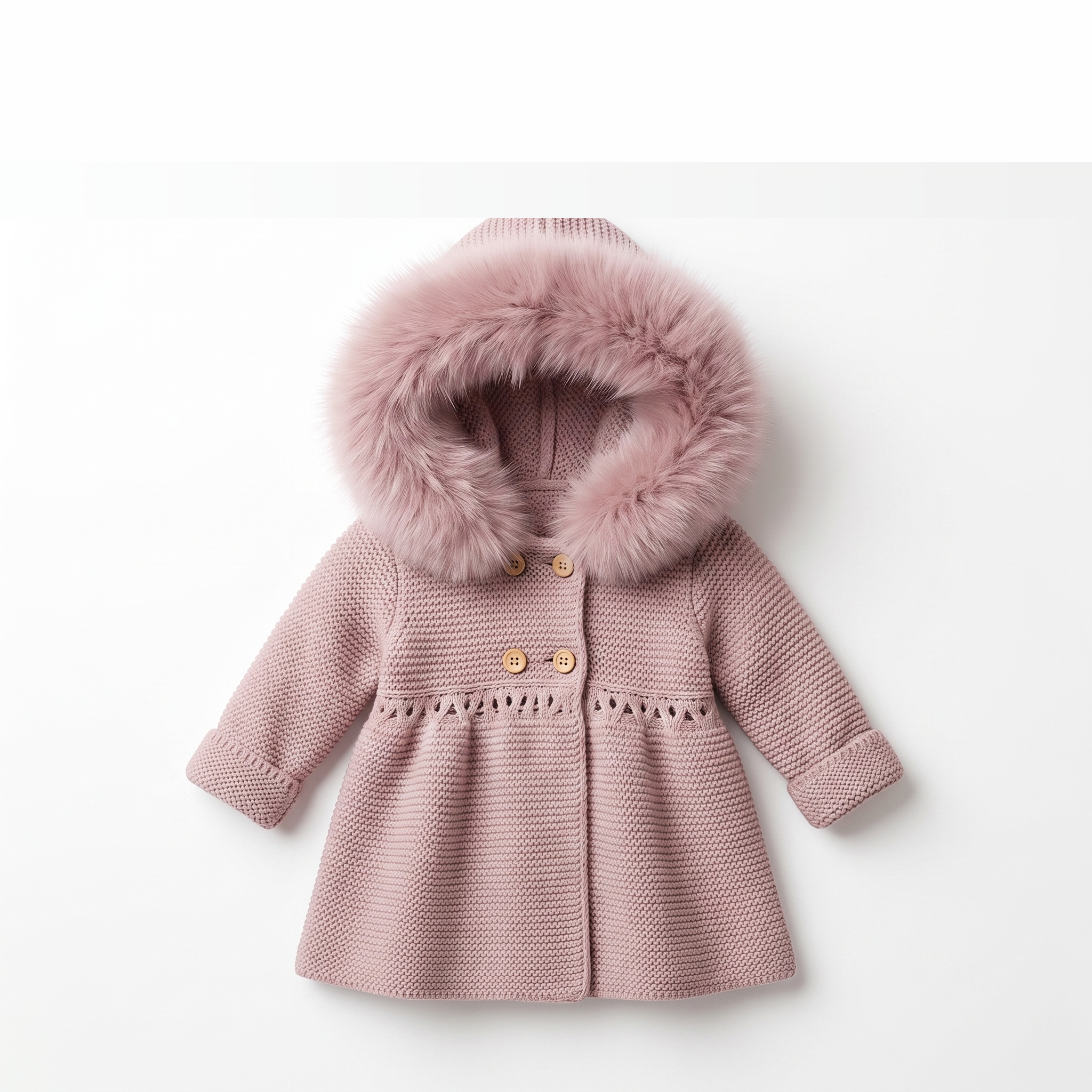ABRIGO OCHOS-AÑADIR PELO ROSA VINTAGE