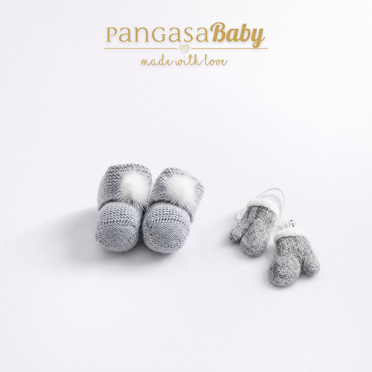 BOTITAS POMPON GRIS