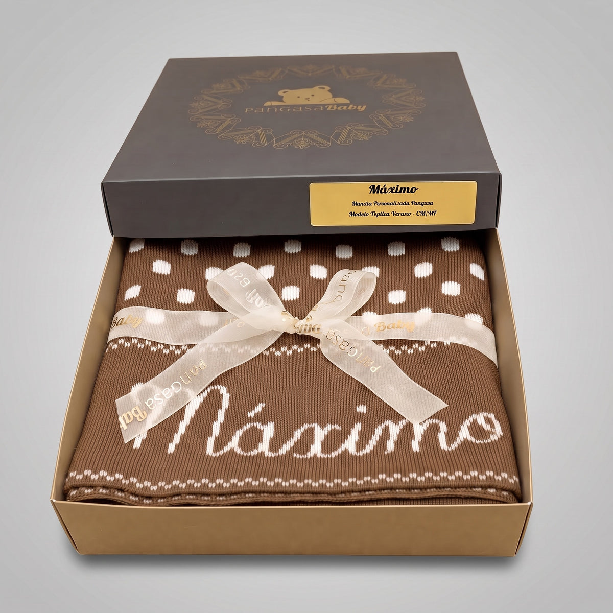 CHAL PERSONALIZADO LUNARES CHOCOLATTE