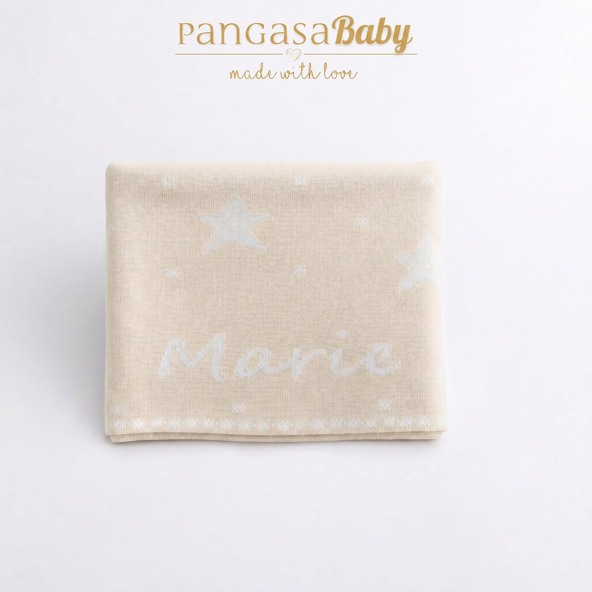 CHAL PERSONALIZADO ESTRELLAS MARFIL