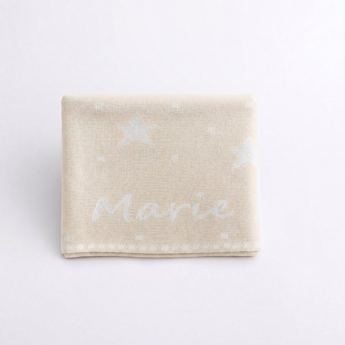 CHAL PERSONALIZADO ESTRELLAS MARFIL