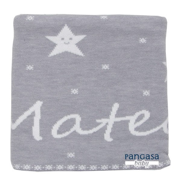 CHAL PERSONALIZADO ESTRELLAS GRIS