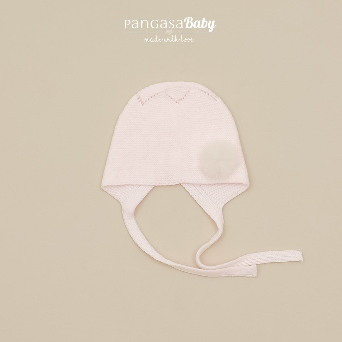 CAPOTA ESTRELLA POMPON ROSA BEBE
