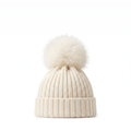 GORRO CANALE-AÑADIR POMPON MARFIL