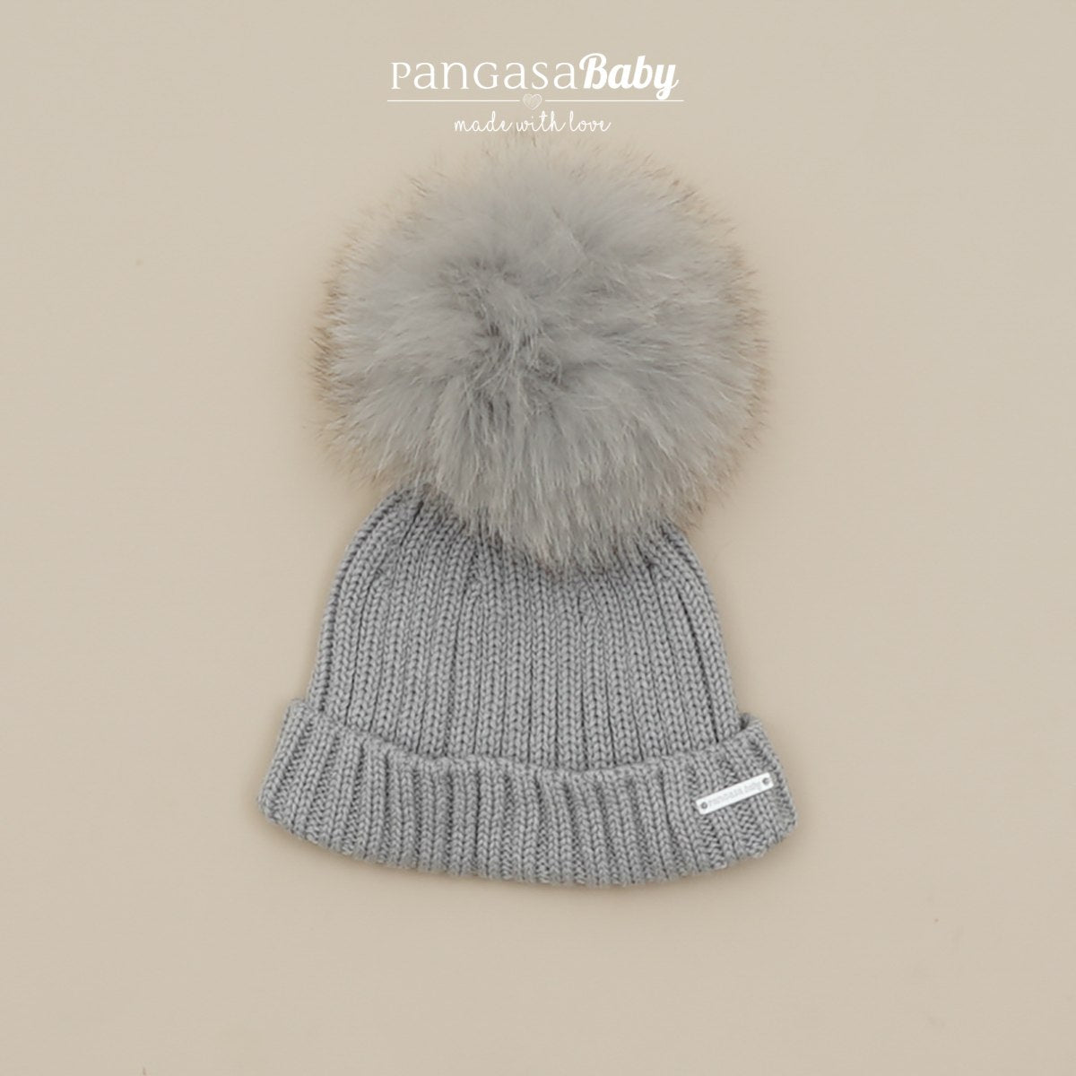 GORRO CANALE-AÑADIR POMPON GRIS