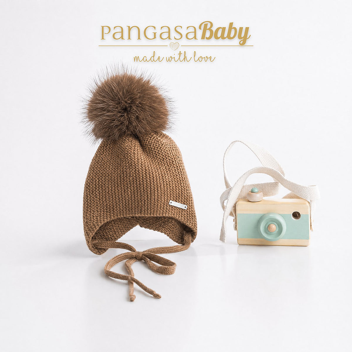 GORRO OREJERO-AÑADIR POMPON CHOCOLATTE