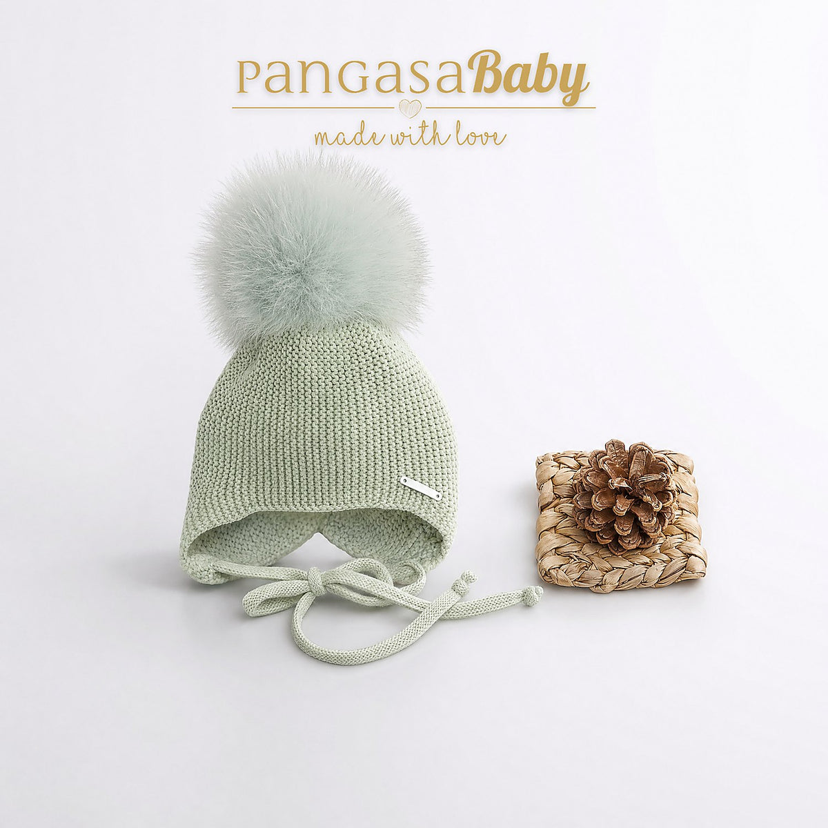 GORRO OREJERO-AÑADIR POMPON VERDE HOJA