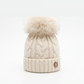 GORRO OCHOS-AÑADIR POMPON MARFIL