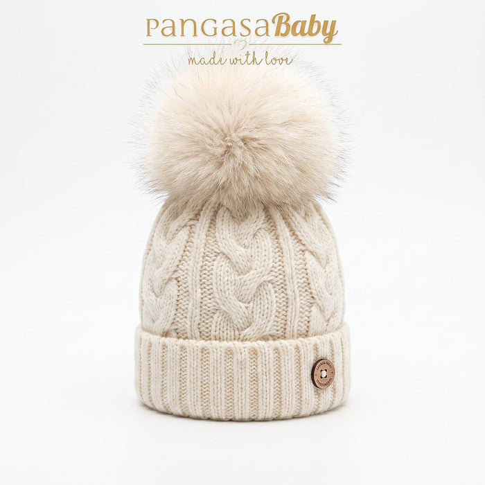 HAT CABLE-ADD POMPON
