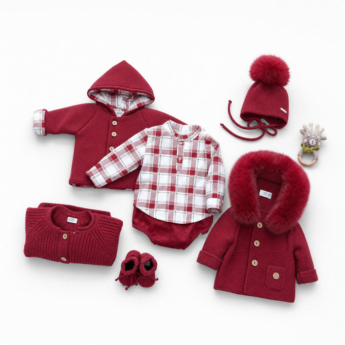 TRAJE 2P CHERRY CAMISA CUELLO MAO