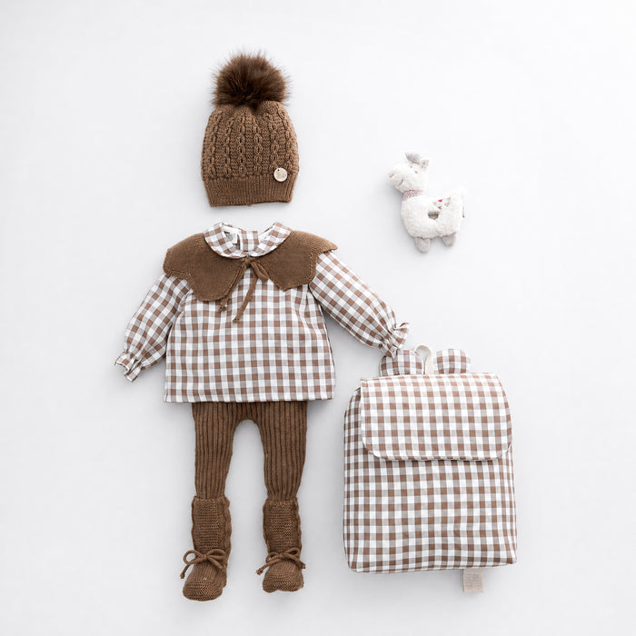 BLUSA  CUADROD CHOCOLATTE