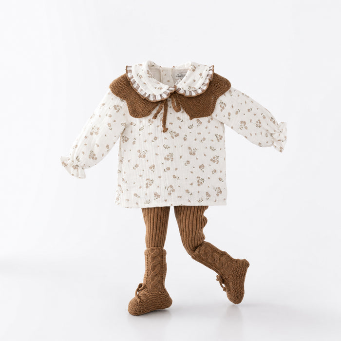 BLUSA FLORES CHOCOLATTE