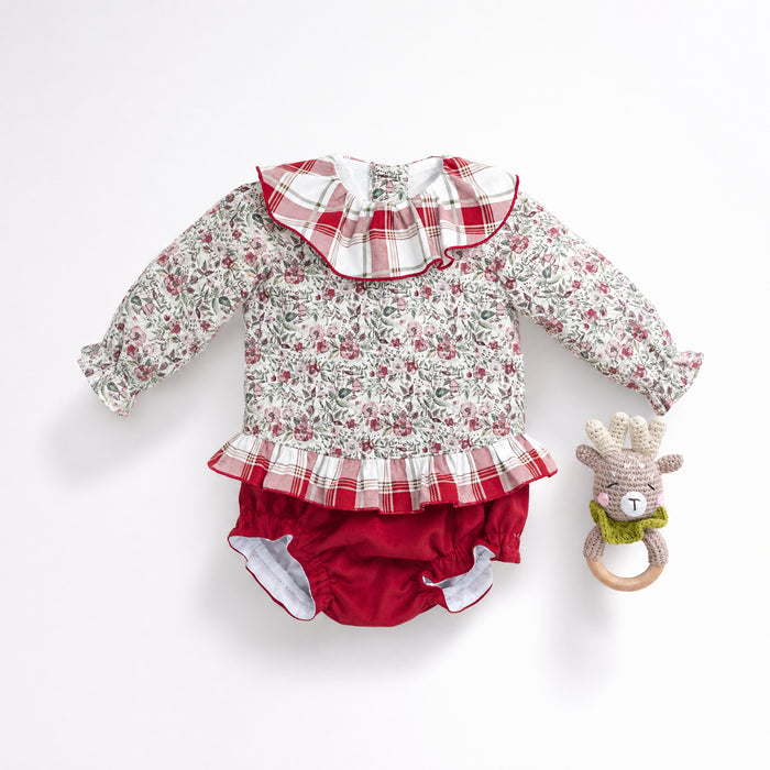 CONJ. BRAGUITA PANA Y BLUSA CHERRY
