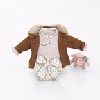 CONJ. BRAGUITA LAZO VINTAGE Y BLUSA PLUMETI ROSA VINTAGE