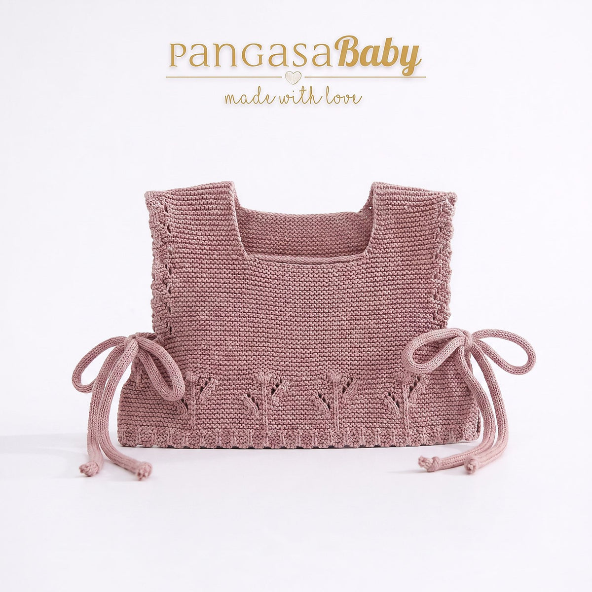 CHALECO PUNTO sin lazos, con botones ROSA VINTAGE