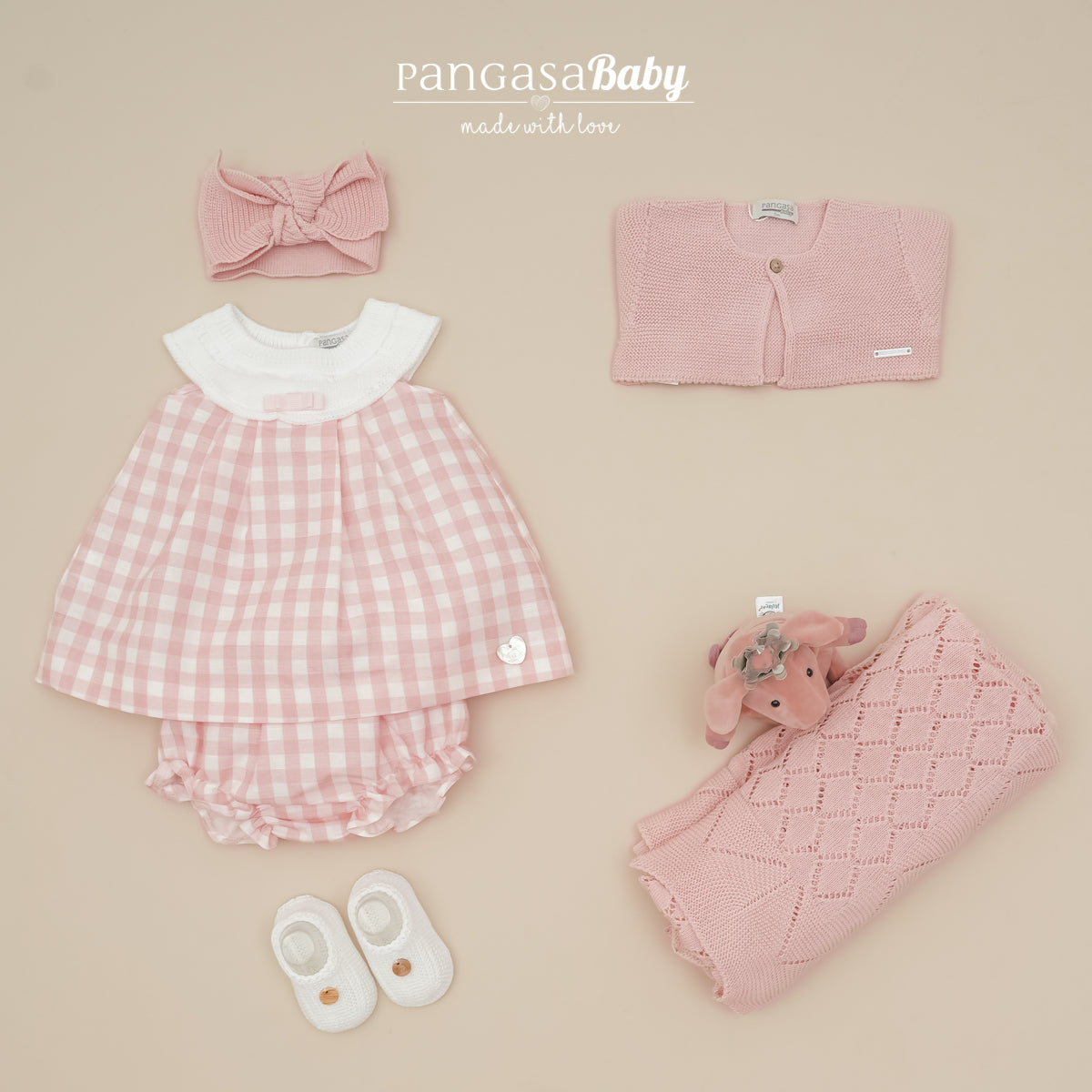 GINGHAM MOCETA DRESS