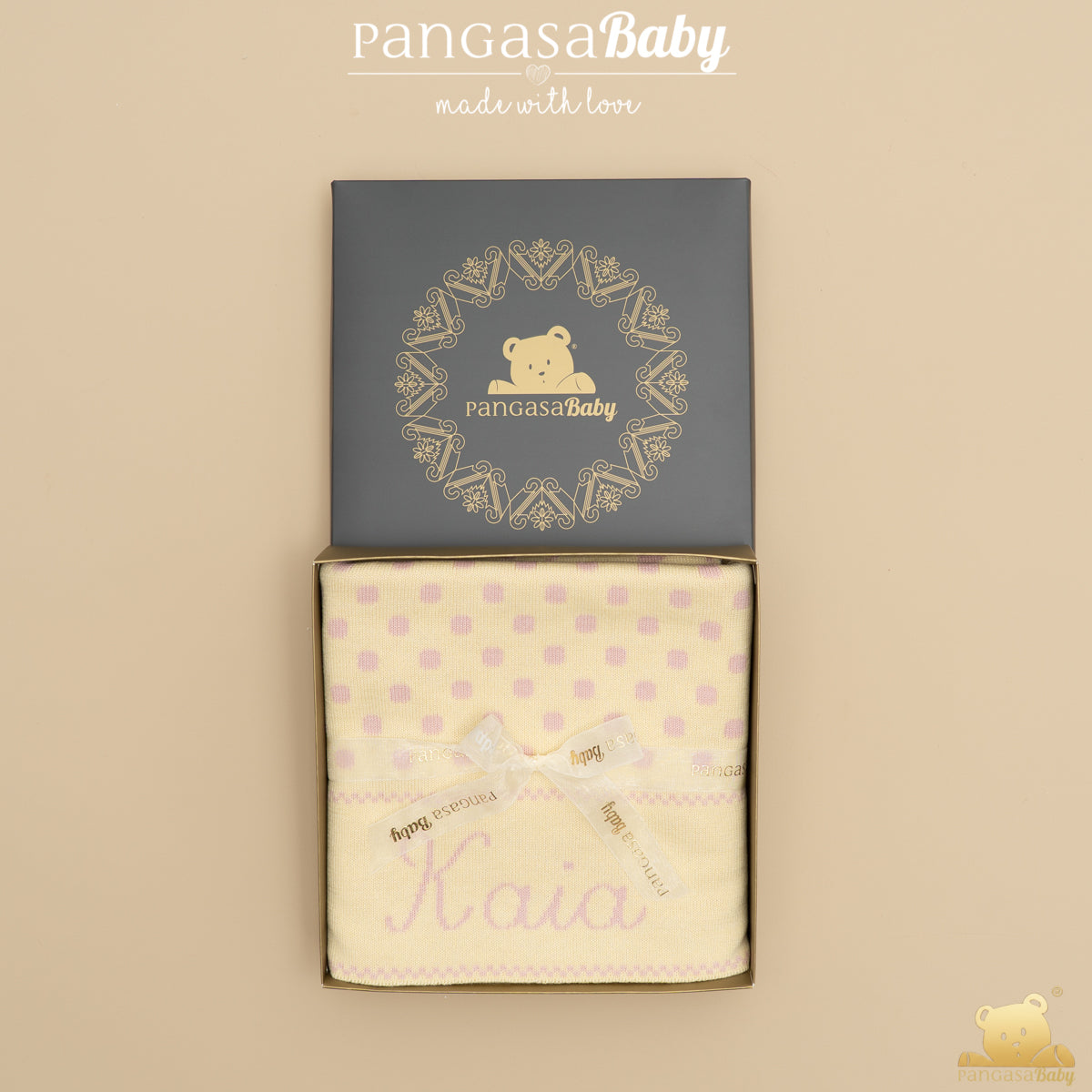 PERSONALIZED POLKA DOT BLANKET