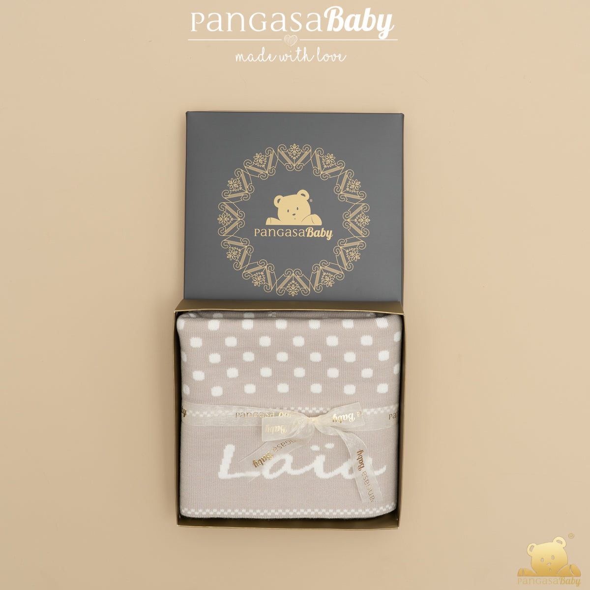 PERSONALIZED POLKA DOT BLANKET