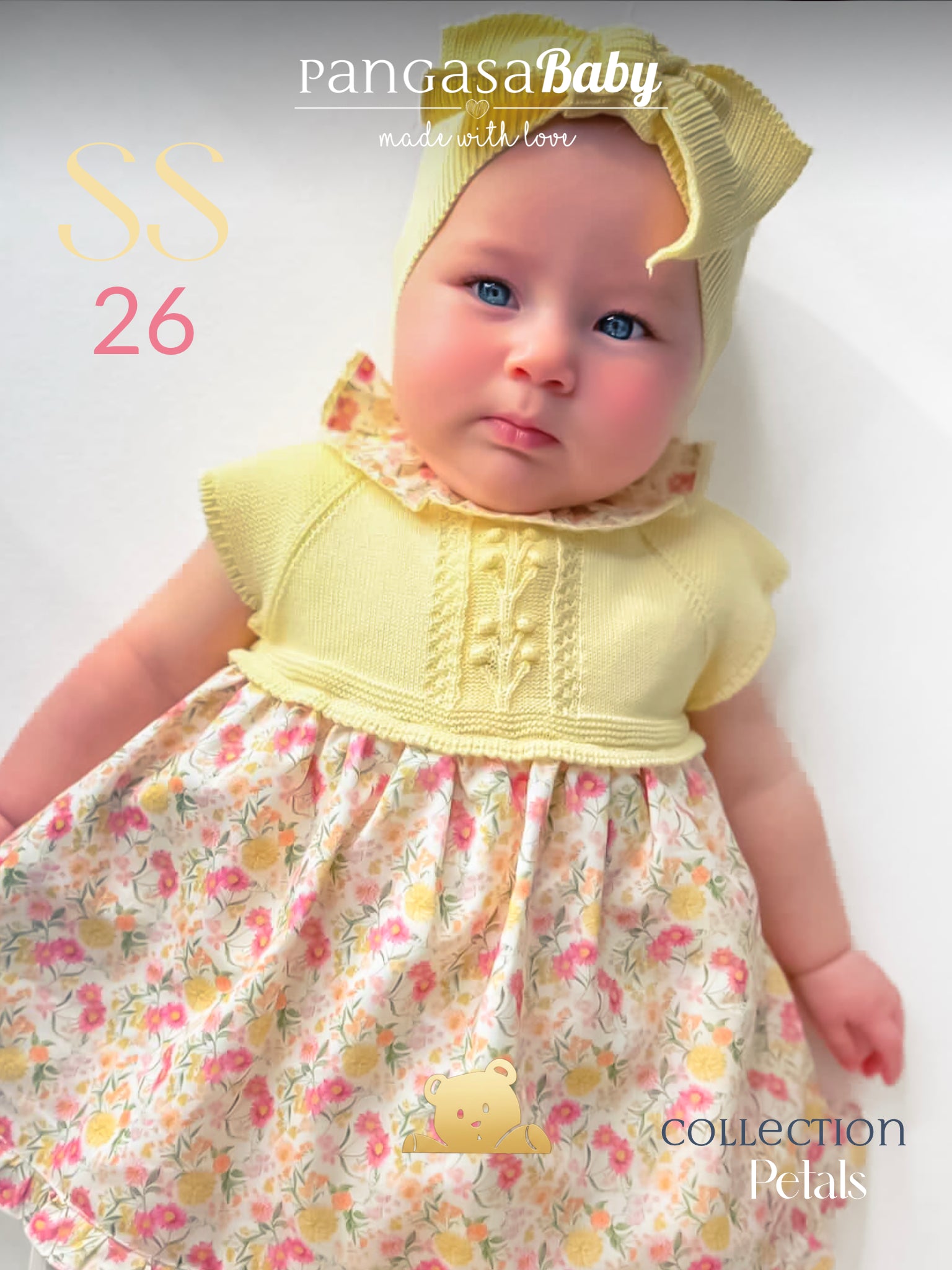 KNITTED AND PETALS FABRIC DRESS