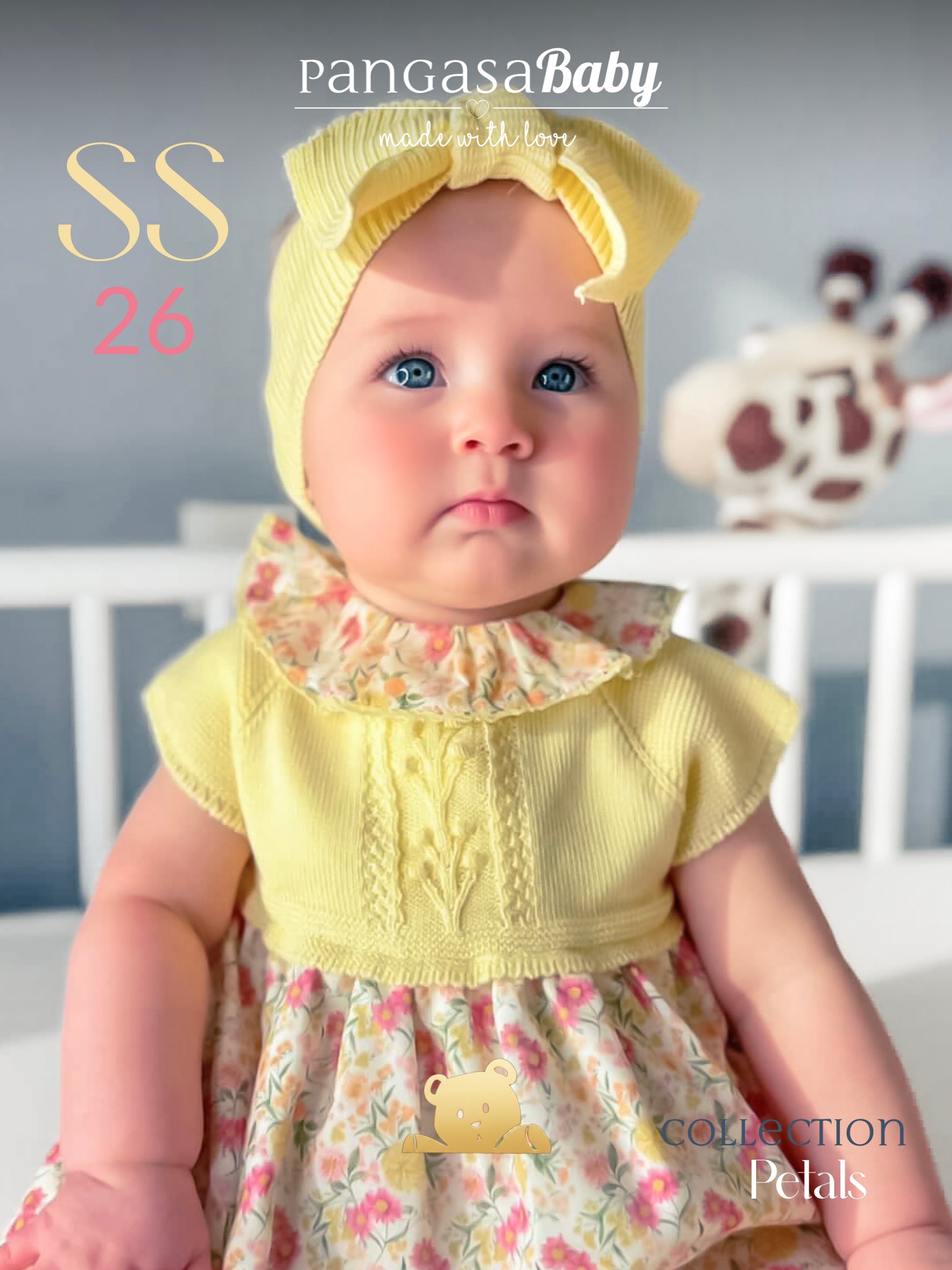 KNITTED AND PETALS FABRIC DRESS