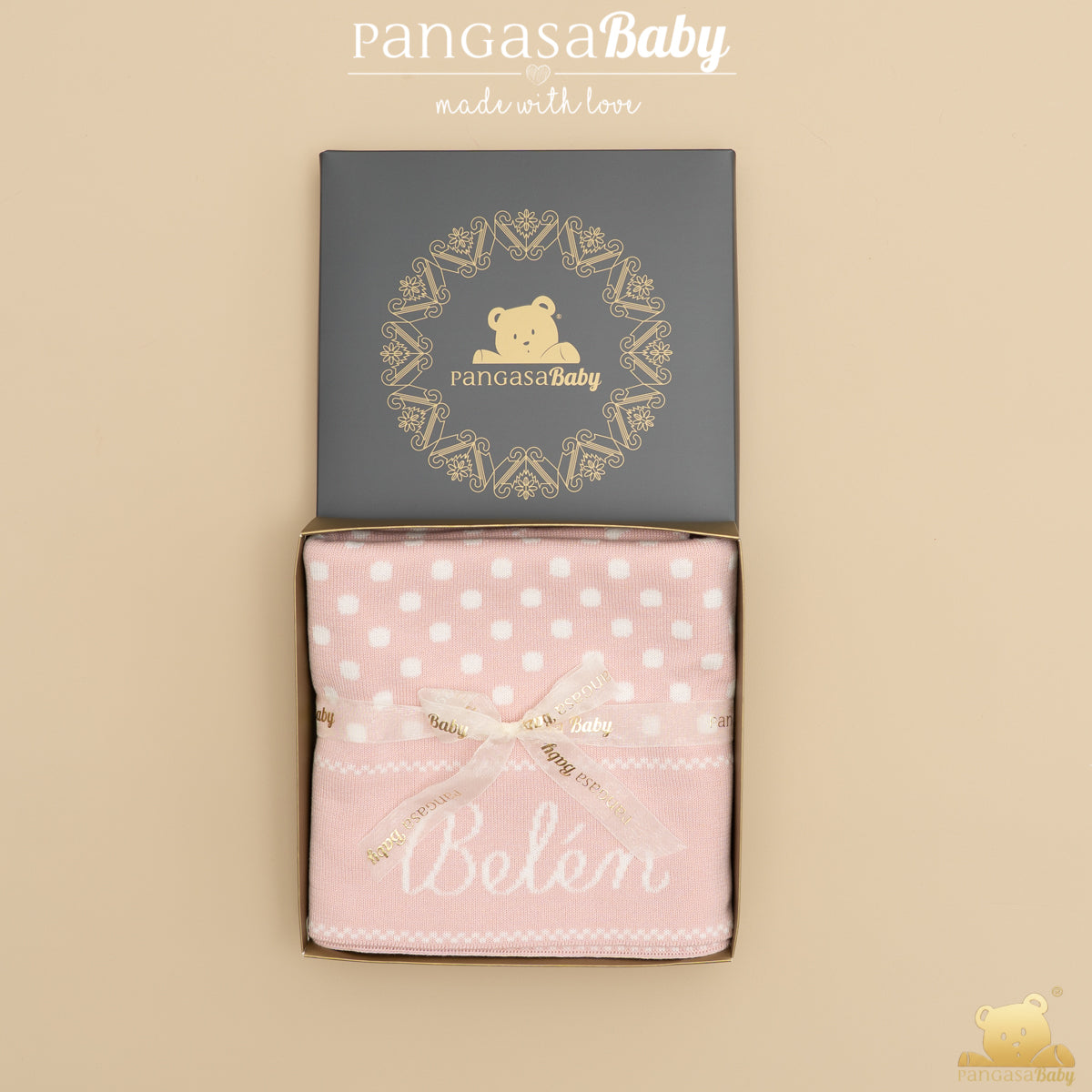 PERSONALIZED POLKA DOT BLANKET