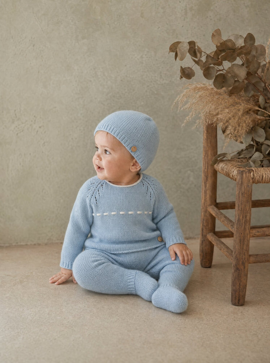 Primera puesta Niño — punto de algodón, colección 0-12 meses